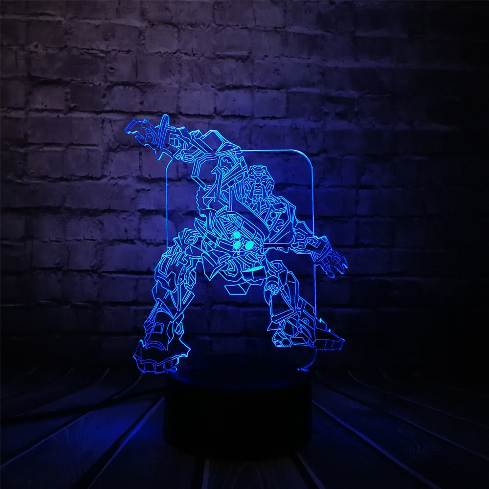 Transformer Roboter LED Lampe mit coolen 3D Effekt kaufen
