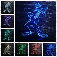 Lade das Bild in den Galerie-Viewer, Minnie Maus / Mickey Maus 3D Lampe mit Farbwechsel Effekt kaufen

