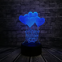 Lade das Bild in den Galerie-Viewer, Romantische 3D LED Lampe - Love mit Herz Motiv - Tischlampe - Magischer Farbwechsel kaufen
