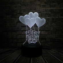Lade das Bild in den Galerie-Viewer, Romantische 3D LED Lampe - Love mit Herz Motiv - Tischlampe - Magischer Farbwechsel kaufen
