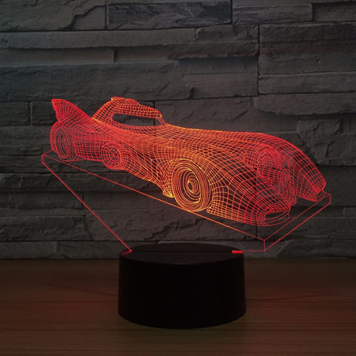 3D LED Lampe mit Batman Batmobile Motiv - Farbwechsel und Touch kaufen