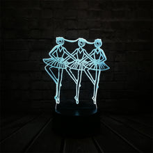 Lade das Bild in den Galerie-Viewer, Lumilights 3D LED Lampe - 3 Tänzerinnen - Magischer Farbwechsel Effekt kaufen
