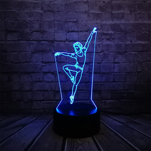 3D Lampe - Elegante Tänzerin - bis zu wechselnde Farben - Tischlampe - Nachtlampe kaufen