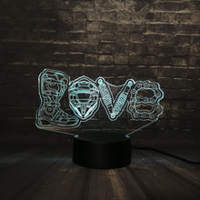 Lade das Bild in den Galerie-Viewer, 3D LED Lampe - Love - Farbwechsel - bis zu 7 Farben kaufen
