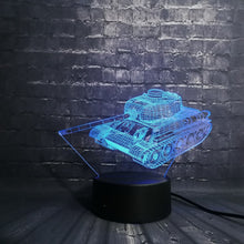 Lade das Bild in den Galerie-Viewer, Panzer 3D Lampe mit Farbwechsel bis zu 7 Farben kaufen
