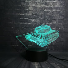 Lade das Bild in den Galerie-Viewer, Panzer 3D Lampe mit Farbwechsel bis zu 7 Farben kaufen

