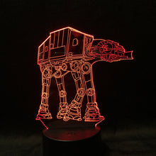 Lade das Bild in den Galerie-Viewer, AT-AT Imperial Walker LED Lampe mit 3D Effekt kaufen
