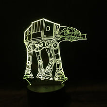 Lade das Bild in den Galerie-Viewer, AT-AT Imperial Walker LED Lampe mit 3D Effekt kaufen
