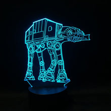 Lade das Bild in den Galerie-Viewer, AT-AT Imperial Walker LED Lampe mit 3D Effekt kaufen
