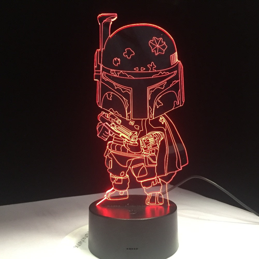 Cartoon Darth Vader Lampe - Tischlicht - Nachtlampe - 3D Effekt - Farbwechsel kaufen