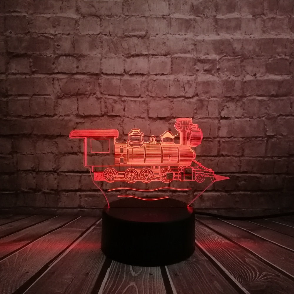 Eisenbahn Lampe mit 3D Effekt und magischen Farbwechsel kaufen