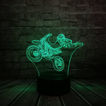 Lade das Bild in den Galerie-Viewer, LED Lampe mit Motorcross Motiv kaufen
