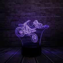 Lade das Bild in den Galerie-Viewer, LED Lampe mit Motorcross Motiv kaufen
